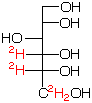 structure of D-[4,5,6,6'-2H4]glucitol