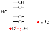 structure of D-[6-13C;6,6'-2H2]glucitol