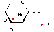 structure of D-[3-13C]arabinose