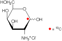 structure of 2-amino-2-deoxy-D-[1-13C]galactose hydrochloride