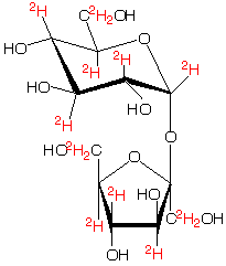 structure of [UL-2H14]sucrose