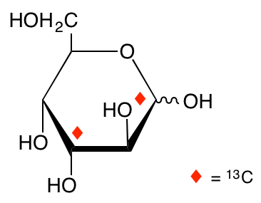 structure of D-[1,3-13C2]altrose