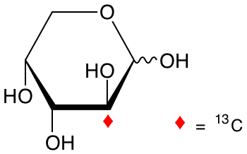 structure of D-[2-13C]arabinose