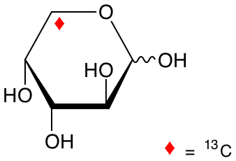 structure of D-[5-13C]arabinose