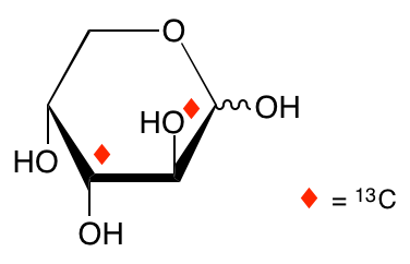 structure of D-[1,3-13C2]arabinose