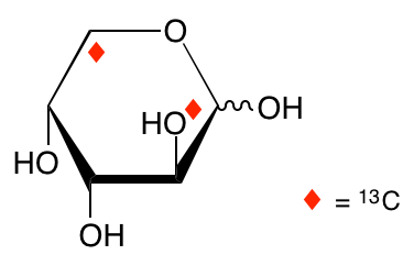 structure of D-[1,5-13C2]arabinose