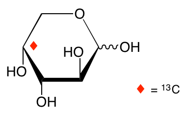 structure of D-[4-13C]arabinose