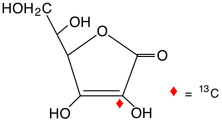 structure of L-[2-13C]ascorbic acid