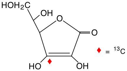 structure of L-[3-13C]ascorbic acid