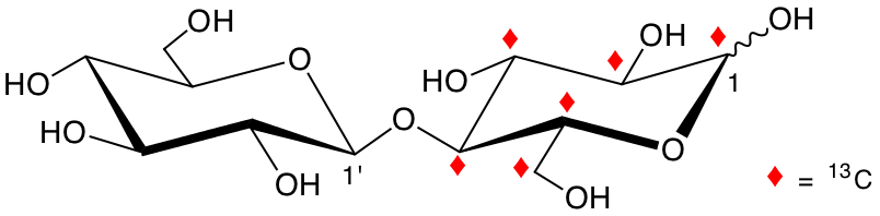 structure of [1,2,3,4,5,6-13C6]cellobiose
