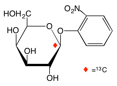 structure of 2-nitrophenyl beta-D-[1-13C]galactopyranoside