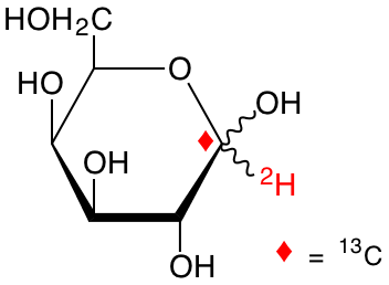 structure of D-[1-13C;1-2H]galactose