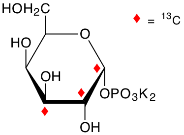 structure of alpha-D-[1,2,3-13C3]Gal1P