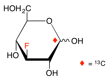 structure of 3-deoxy-3-fluoro-D-[1-13C]glucose