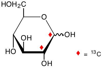 structure of D-[1,2-13C2]glucose