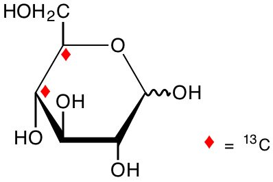 structure of D-[4,5-13C2]glucose