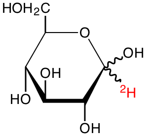 structure of D-[1-2H]glucose