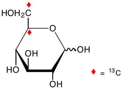 structure of D-[5,6-13C2]glucose