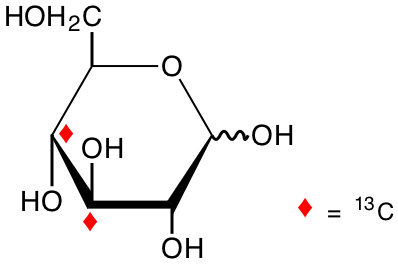 structure of D-[3,4-13C2]glucose