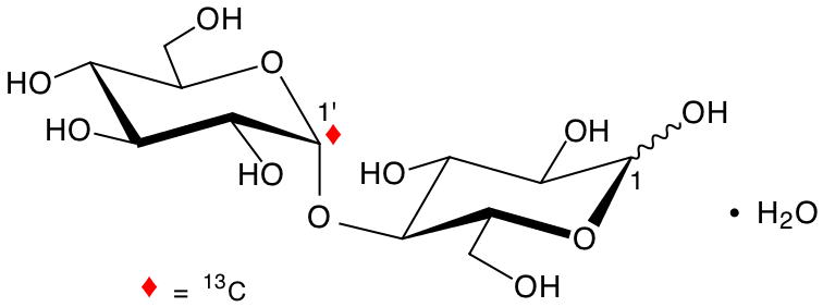 structure of [1'-13C]maltose monohydrate