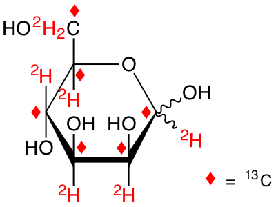 structure of D-[UL-13C6;UL-2H7]mannose