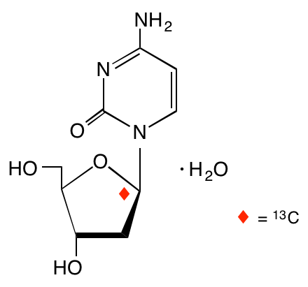 structure of [1'-13C]2'-deoxycytidine monohydrate
