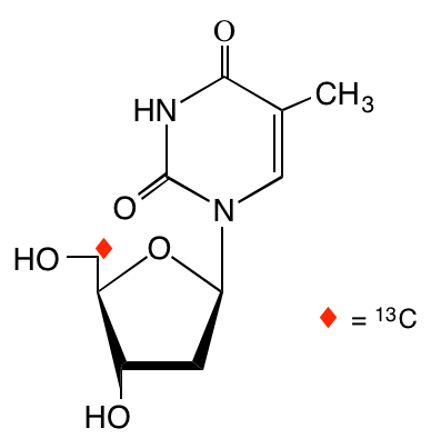 structure of [5'-13C]thymidine