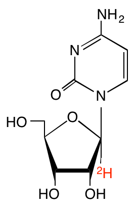 structure of [1'-2H]cytidine