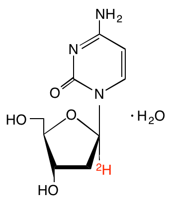 structure of [1'-2H]2'-deoxycytidine monohydrate