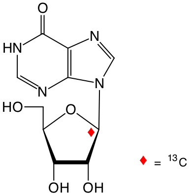 structure of [1'-13C]inosine