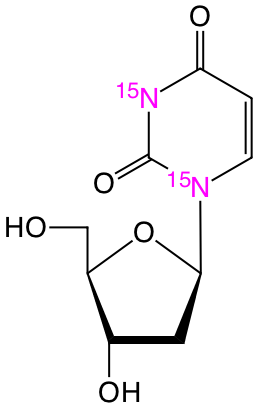 structure of [1,3-15N2]-2'-deoxyuridine