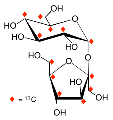 structure of [UL-13C12]sucrose