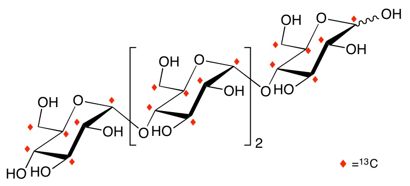 structure of [UL-13C24]maltotetraose