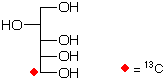 structure of D-[5-13C]arabinitol