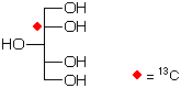 structure of D-[2-13C]xylitol