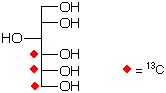 structure of D-[4,5,6-13C3]glucitol