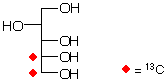 structure of D-[4,5-13C2]arabinitol