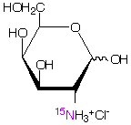 structure of 2-[15N]amino-2-deoxy-D-galactose hydrochloride