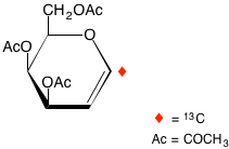 structure of tri-O-acetyl-D-[1-13C]galactal