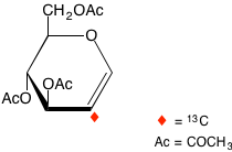 structure of tri-O-acetyl-D-[2-13C]glucal