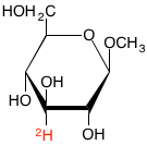 structure of methyl beta-D-[3-2H]glucopyranoside