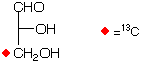 structure of D-[3-13C]glyceraldehyde