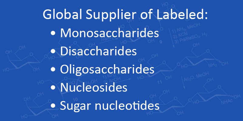 Global Source of Labeled Monosaccharides, Disaccharides, Oligosaccharides, Nucleosides, Sugar Nucleotides