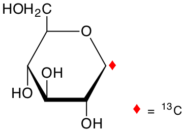 structure of 1,5-anhydro-D-[1-13C]glucitol