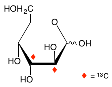 structure of D-[2,3-13C2]altrose