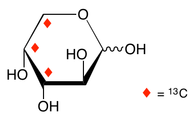 structure of D-[3,4,5-13C3]arabinose