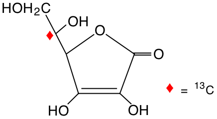 structure of L-[5-13C]ascorbic acid