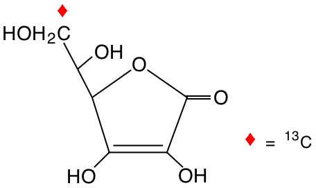 structure of L-[6-13C]ascorbic acid