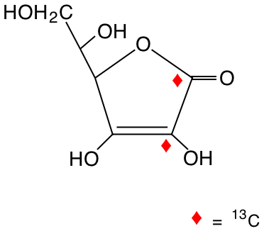 structure of L-[1,2-13C2]ascorbic acid