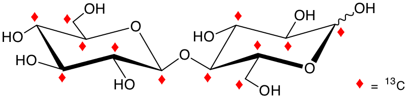 structure of [UL-13C12]cellobiose